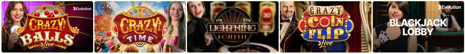 Section Live Casino du JULIUS CASINO